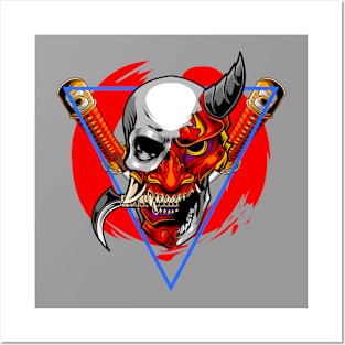 Hannya Skull 1.3 Posters and Art